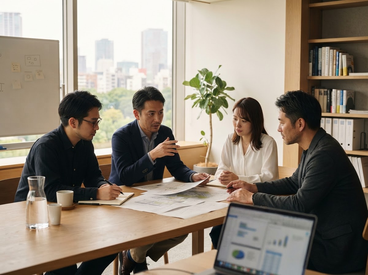 Velnor Peakの分析チームが市場データを検証する様子